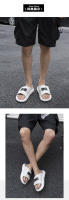 Nueva ropa exterior sandalias de una palabra Velcro zapatos de playa de cuero de suela blanda con suela plana. - details 6