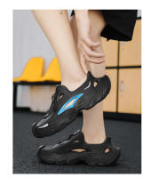 Zapatos de agua de verano para hombre con diseño hueco y amortiguación para conducir y hacer deporte, sandalias de playa - details 5