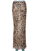 falda elegante con estampado de leopardo para mujer, faldas Maxi, ropa Y2K para oficina, Club, fiesta, ropa de calle informal, venta al por mayor, 2025 - details 4