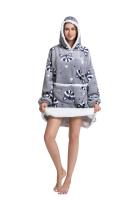Sudadera con capucha de Sherpa para mujeres, hombres y adolescentes, manta usable de gran tamaño, manta gruesa y cálida, Sudadera con capucha grande - details 12