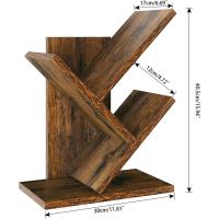 Estantería de árbol, Librería Alta de 6 Niveles Estantería Estrecha de madera con cajones para Sala de Estar, Dormitorio 38×19×112CM Marrón Rústico - details 79