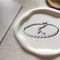 New 925 sterling silver bracelet with adjustable diamonds and three optional women's Moto luxury jewelry accessories - details 2