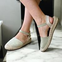 Zapatos de Verano de Lona de Yute con Tacón de Cuña Bajo y Hebilla Sencilla - details 7