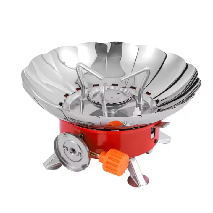 Estufa de mochila plegable integral para campamento a prueba de viento, quemador portátil para exteriores de 3600W, utilizado para cocinar, acampar, caminar y - 1