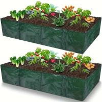 Bolsas de cultivo de fieltro multicírculo para jardín, ETA rectangular para plantar viveros, verduras, tomates, patatas, plantas - details 4