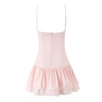 PB & ZA2025 dulce temperamento simple ajustado vestido con tirantes decorado con botones Falda corta novedad de verano ropa de mujer - details 2