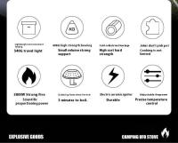 Lohascamping - Sartén portátil de propano IGT 4000W, quemador de butano, estufa de camping plegable, estufa de gas de alta potencia - details 1