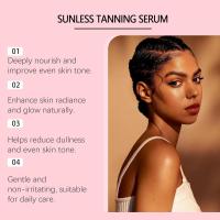 OceAura Suero bronceador sin sol Gotas autobronceadoras sin rayas Fórmula hidratante para el cuerpo y la cara con aceite de aguacate y betacaroteno | - details 4