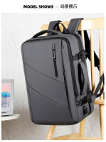 Bolso para Computadora de Negocios de Gran Capacidad Mochila de Cuero Anti-Salpicaduras con Sensación de Alta Gama - details 19