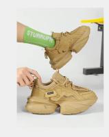 Primavera otoño moda transpirable hombres zapatillas 2025Nuevo encaje hasta suela gruesa elevada zapatos vulcanizados de los hombres Tenis Masculino - details 16