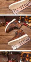Zapatos de cuero de vaca puro de alta gama, estilo herramienta, zapatos de tablero de caña alta - details 15