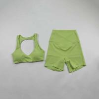 Conjunto de Yoga de 2 Piezas para Mujeres Sujetador Deportivo Abierto, Shorts de Cintura Cruzada, Traje de Entrenamiento Fiess de Alta Elasticidad Conjunto de Gimnasio - details 16