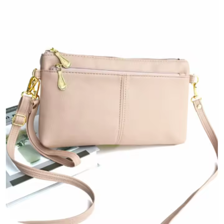 Bolso Bandolera de Lujo para Mujer con Bloqueo RFID - Correa de Hombro Ajustable, Cierre de Doble Cremallera, Bolso de Mano Azul Marino y Negro con Herrajes Dorados para Uso Diario y Formal, Bolso Bandolera - 1