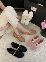 Zapatos individuales de suela plana con viento de noche para las nuevas Xiaoxiangfeng francesas con diamantes de imitación transpirables de suela blanda con Ladyshoes - details 27