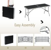 Mesa de jardín plegable, mesa de Camping de aluminio para 6 personas, mesa de fiesta tipo Buffet para Picnic, jardín, Patio, balcón - details 3