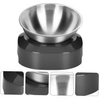 Comedero elevado para gatos, cuenco de acero inoxidable para gatos, diseño inclinado, cuenco de comida para gatitos - details 2