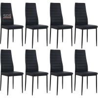 Sillas de Comedor Juego de 4 Sillas de Metal para Cocina, Silla de Mesa Comoda Silla con Asiento Tapizado, Negro - details 51