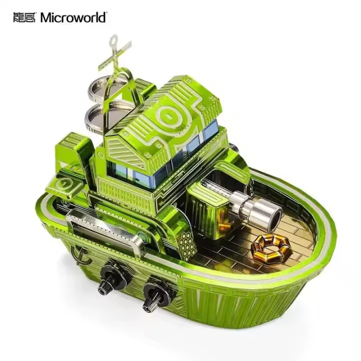 Rompecabezas de Metal 3D Microworld Modelo de Buque de Batalla Militar Juegos de Rompecabezas DIY - 1
