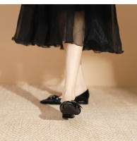 Nueva hebilla de cinturón, boca poco profunda, zapatos individuales de suela plana, zapatos individuales casuales - details 10