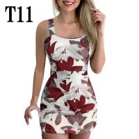Vestido Mini de Impresión para Mujer Primavera-Verano Sin Mangas, Adelgazado en Caderas, Vestido Corto de Moda para Club Nocturno - details 29