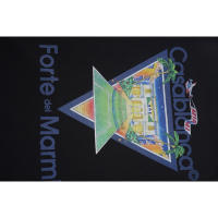 Camiseta Deportiva de Algodón Puro para Hombres Cuello Redondo, Estampado de Logotipo Delantero, Estilo Casual para el Verano - details 5