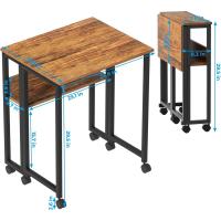 Escritorio Plegable Pequeño Estante de Almacenamiento con Ruedas Montaje Fácil - details 51