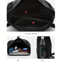 Mochila deportiva MARKROYAL con cordón - Ligera, plegable, Oxford, con correas de hombro ajustables, gran capacidad y bolsillos laterales de malla para viajes, gimnasio, baloncesto y desplazamientos diarios, mochila diaria |   mochila deportiva |   Cierre - details 4