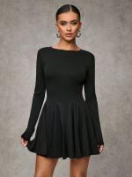 Vestidos de moda y sencillos para mujeres vestidos delgados y delgados - details 1