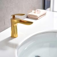 Grifo de baño Grifo mezclador de lavabo de una sola manija de latón cromado dorado Grifos de fregadero frío y caliente montados en cubierta - details 6