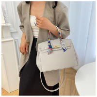 Kelly bolso de seda texturizada bufanda lichi patrón bolso de moda hombro de moda bolso de las mujeres - details 29
