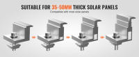 Soportes de montaje para panel solar Z de SucceBuy: ajustables de 35 a 50 mm, livianos para vehículos recreativos y más - details 1
