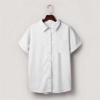 Blusa lisa de manga corta para mujer, camisa informal de un solo pecho, de moda - details 27