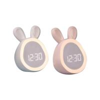 Mini reloj despertador LED de conejo de dibujos animados, luz nocturna para estudiantes, dormitorio, pantalla digital, luz de despertador para niños, carga USB - details 1