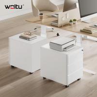 Archivador Móvil con Cerradura Cajonera con Ruedas para Archivos A4 Mueble Archivador Metálico para Oficina Blanco SK024ws - details 1