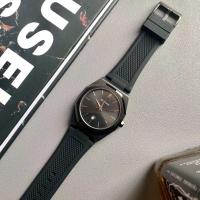 Reloj octogonal con cinta de silicona para hombre, cronógrafo de cuarzo deportivo plateado personalizado, calendario de moda - details 7