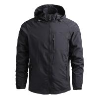 Chaifenko Men's Lightweight Jacket Impermeable con Capucha Parador de Viento Cierre de Cremallera - details 5