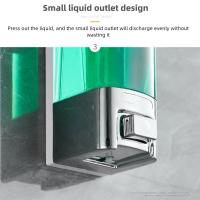Dispensador de jabón líquido de 500ml, gran capacidad, ventana Visible, desinfectante de manos, sin perforaciones, montado en la pared, 1/2/3 Uds. - details 4