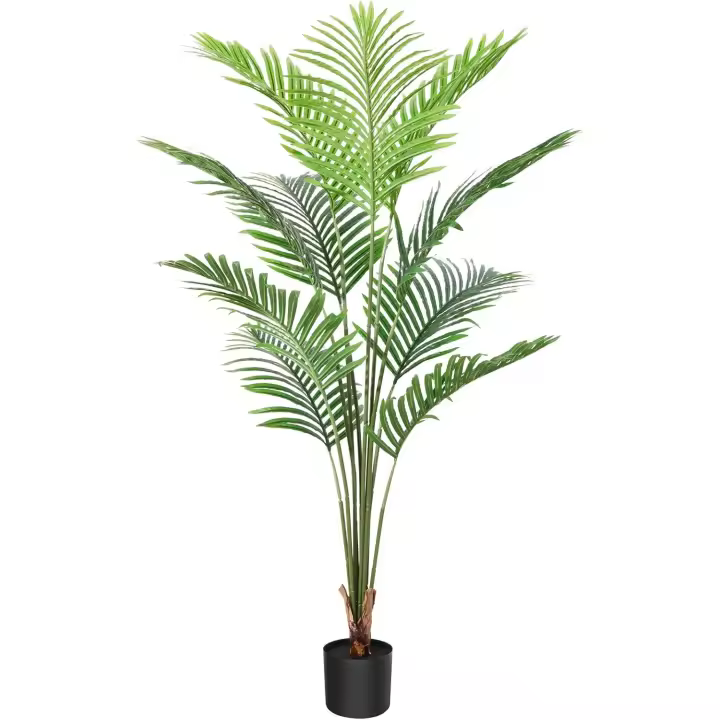Palmera de Areca Grande Artificial 150 cm Arbol de Plástico para Decoración Interior y Exterior - 1