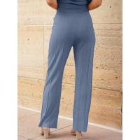 2025 Conjunto informal de punto para mujer: suéter de punto sin mangas + conjunto de dos piezas con pantalones de pierna ancha - details 25