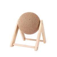 Cratchers para gatos, juguetes de bolas de Sisal y madera, triángulo estable, cosas para interiores, rascador resistente, soporte para rascar fresco, girar - details 9