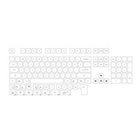 124 key Cute Cat PBT Sublimation Moa Ball Cap White Minimalist Small Font nical Keyboard Keycaps - details 5