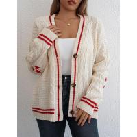 Punto con cuello en V de estilo coreano para mujer, corte holgado, moda primavera otoño, ropa informal - details 8
