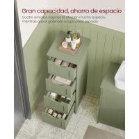 Armario de Baño Moderno Blanco 4 Cajones, 30 x 30 x 82 cm Ideal para Sala de Estar, Cocina, Comedor - details 9