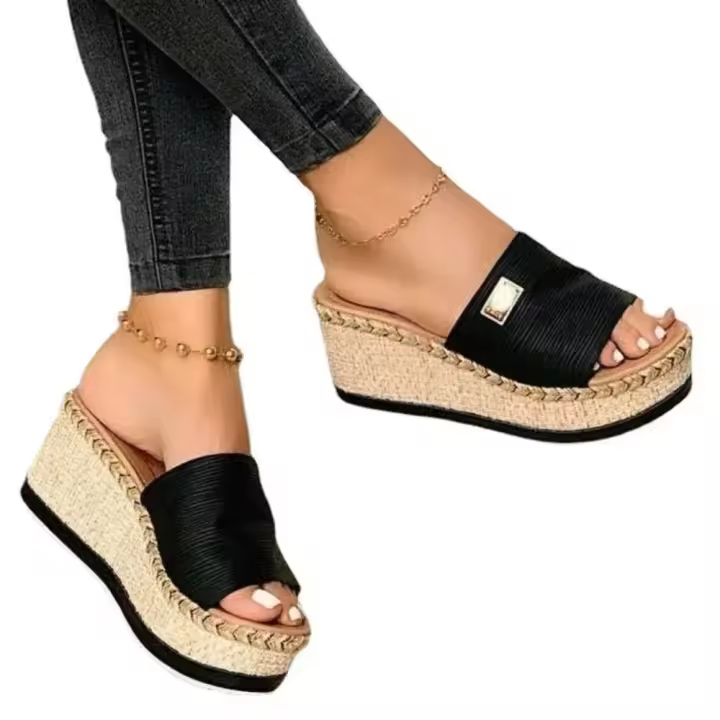 Sandalias de Tacón Alto para Mujer Zapatillas Informales con Parte Inferior Gruesa - 1