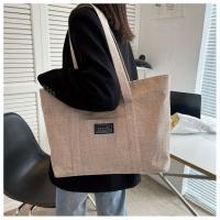 Bolso de mano de tela de cáñamo para mujer, bolso de hombro espacioso, bolso de mensajero versátil con cierre de cremallera, con múltiples bolsillos, para lavar a mano o limpiar en seco - details 15