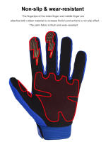 Guantes de montar en motocicleta para hombre y mujer, equipo de protección transpirable, absorbe el sudor, ciclismo, deportes al aire libre, Verano - details 6