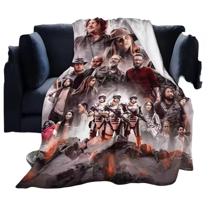 Manta de The Walking Horror Drama Dead Throw para sofá, dormitorio, mantas suaves para aire acondicionado, todas las estaciones - 1