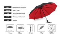 Paraguas inverso completamente automático, paraguas Manual de regalo reflectante para vehículo de negocios plegable grande a prueba de viento para hombres y mujeres - details 5