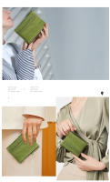 Carteras de Piel Genuina CONTACT'S para Mujeres - Carteras Cortas de Doble Pliegue, Monederos de Moda para Mujeres, Porta Tarjetas, Monedero, Clip para Dinero, Carteras para Mujeres y Hombres - details 1