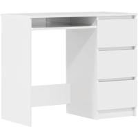 Escritorio de Madera contrachapada Blanco Brillo 90x45x76 cm - details 0